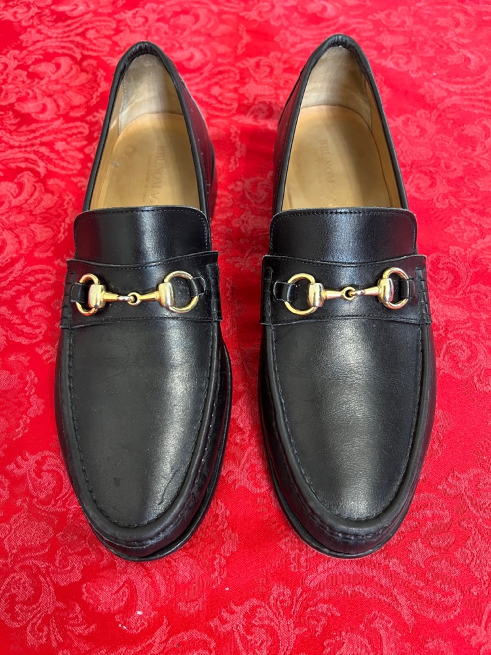 Bruno Magli Kirby Men's Black Leather Horsebit Loafers Size 11 M Made in Italy